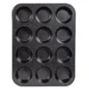Black Speckled 12-Cup Muffin Pan