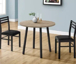 Dark Taupe & Black Metal 3-Piece Dining Set 7 Dark Taupe & Black Metal 3-Piece Dining Set -Home Furnishing Store 810527363 3