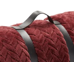 Tawny Port Jacquard Supreme Velvet Queen Blanket 8 Tawny Port Jacquard Supreme Velvet Queen Blanket -Home Furnishing Store 810531012 3