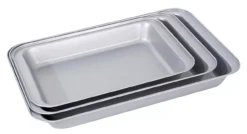 Silver 3-Piece Roaster Pan Set