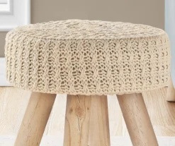 Wooden Leg Upholstered Ottoman -Home Furnishing Store 810533422 4