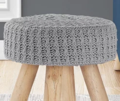 Wooden Leg Upholstered Ottoman -Home Furnishing Store 810533423 4