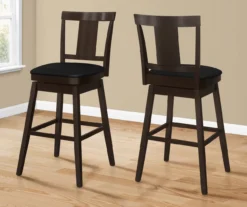 Faux Leather Swivel Bar Stools, 2-Pack -Home Furnishing Store 810533430 1