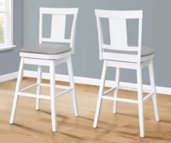 Faux Leather Swivel Bar Stools, 2-Pack -Home Furnishing Store 810533432 1