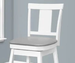 Faux Leather Swivel Bar Stools, 2-Pack -Home Furnishing Store 810533432 4