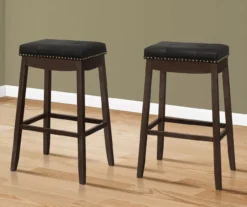 Tufted Nailhead Backless Bar Stools, 2-Pack -Home Furnishing Store 810533440 1