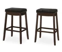 Tufted Nailhead Backless Bar Stools, 2-Pack -Home Furnishing Store 810533440 2