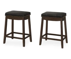 Tufted Nailhead Backless Bar Stools, 2-Pack -Home Furnishing Store 810533441 2