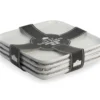 Bliss 4-Piece White Ceramic Square Salad Plate Set