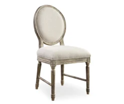 Sandstone Buff & Cream Upholstered Dining Chairs, 2-Pack