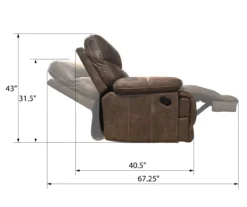 Brown Microfiber Swivel Gliding Recliner -Home Furnishing Store 810535760 A7 2