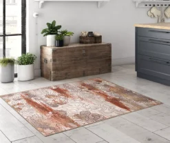 My Magic Carpet Vienna Abstract Washable Area Rug -Home Furnishing Store 810537696 2
