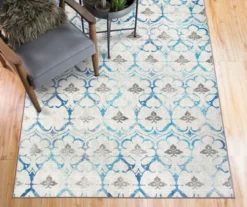 My Magic Carpet Leilani Damask Washable Area Rug -Home Furnishing Store 810537739 2