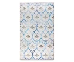 My Magic Carpet Leilani Damask Washable Area Rug