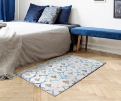 My Magic Carpet Leilani Damask Washable Area Rug -Home Furnishing Store 810537741 2