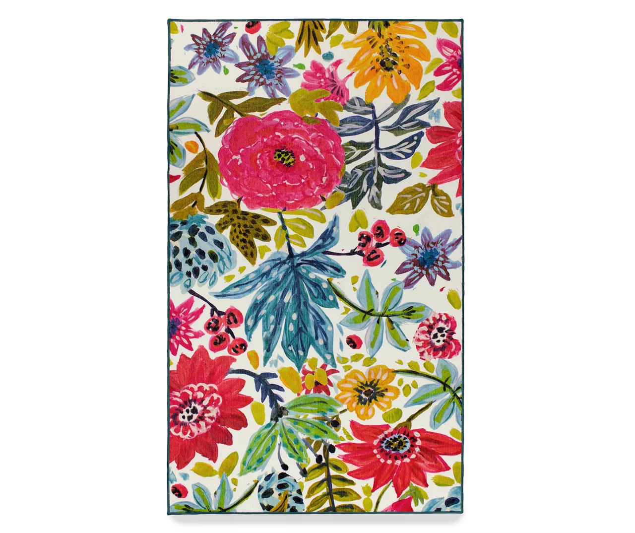 My Magic Carpet Floral Bloom Washable Area Rug 1 My Magic Carpet Floral Bloom Washable Area Rug