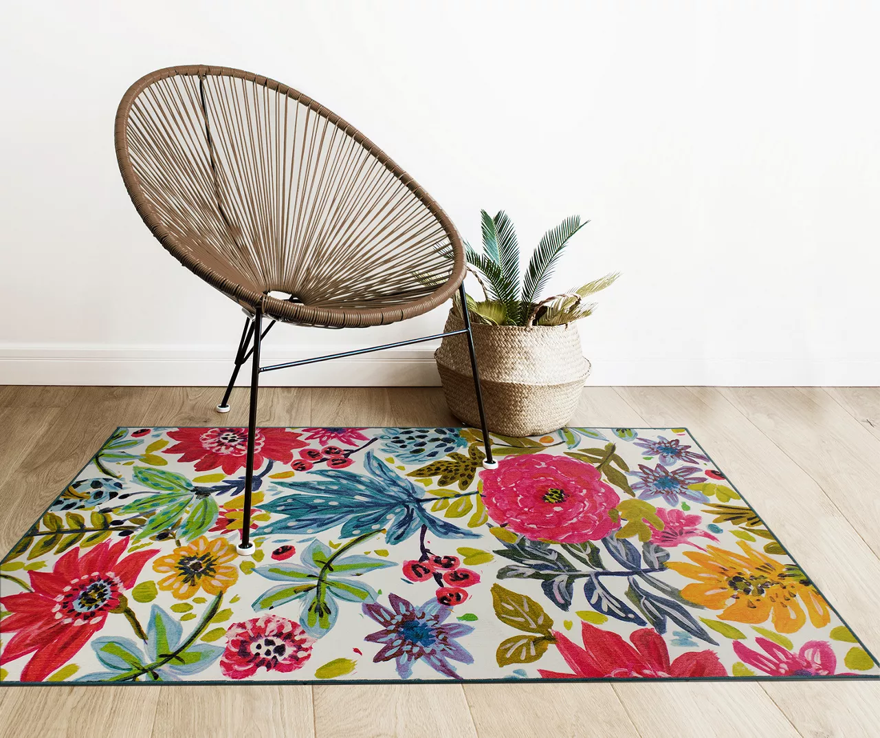 My Magic Carpet Floral Bloom Washable Area Rug 4 My Magic Carpet Floral Bloom Washable Area Rug - Image 4
