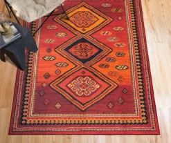 My Magic Carpet Phoenix Kilim Garnet Washable Area Rug -Home Furnishing Store 810537782 2