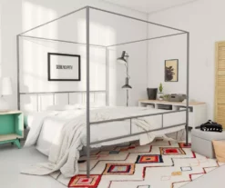 Marion Dark Gray Metal King Canopy Bed -Home Furnishing Store 810538378 1