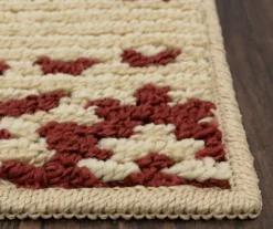Red & White Medallion Accent Rug, (20" X 60") 9 Red & White Medallion Accent Rug, (20" X 60") -Home Furnishing Store 810539127 3