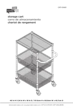 Chrome 3-Shelf Storage Cart -Home Furnishing Store 810539919 6