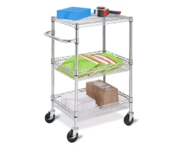 Chrome 3-Shelf Storage Cart -Home Furnishing Store 810539919 7