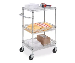 Chrome 3-Shelf Storage Cart -Home Furnishing Store 810539919 8