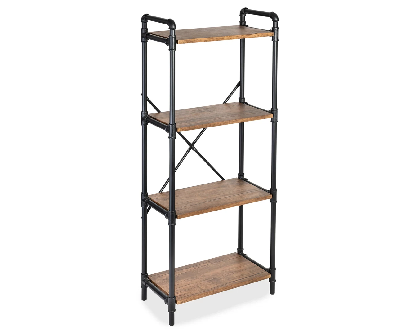 Black Industrial 4-Tier Bookshelf 3 Black Industrial 4-Tier Bookshelf - Image 3