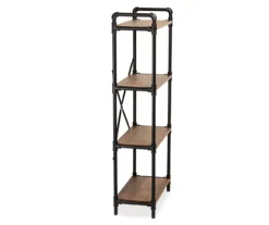 Black Industrial 4-Tier Bookshelf 8 Black Industrial 4-Tier Bookshelf -Home Furnishing Store 810539935 4