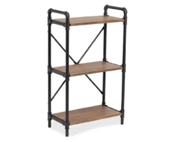 Black Industrial 3-Tier Bookshelf 7 Black Industrial 3-Tier Bookshelf -Home Furnishing Store 810539936 3