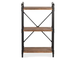 Black Industrial 3-Tier Bookshelf 8 Black Industrial 3-Tier Bookshelf -Home Furnishing Store 810539936 4