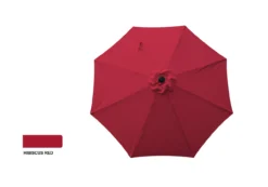 9' Hibiscus Red Tilt Market Patio Umbrella -Home Furnishing Store 810540696 2
