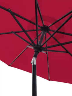 9' Hibiscus Red Tilt Market Patio Umbrella -Home Furnishing Store 810540696 3