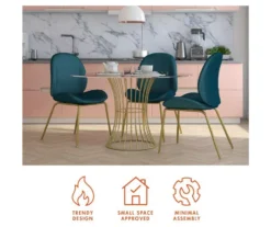 CosmoLiving Astor Velvet Dining Chair -Home Furnishing Store 810540999 5