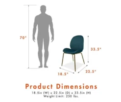 CosmoLiving Astor Velvet Dining Chair -Home Furnishing Store 810540999 6