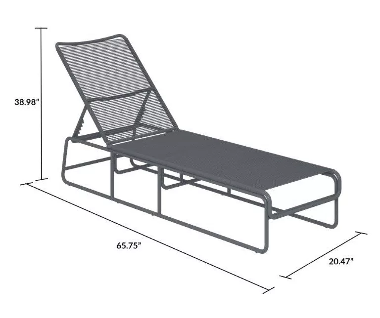 Nyla Charcoal Adjustable Wicker Chaise Patio Lounge 6 Nyla Charcoal Adjustable Wicker Chaise Patio Lounge - Image 6