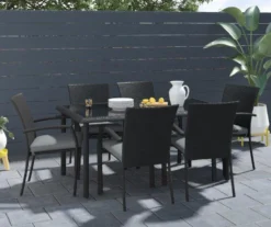 COSCO Lakewood Ranch Black Cushioned Wicker Patio Dining Chairs, 6-Pack -Home Furnishing Store 810541484 4