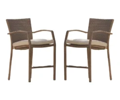 Lakewood Ranch Brown 3-Piece Wicker High Top Bistro Patio Furniture Set -Home Furnishing Store 810541486 8