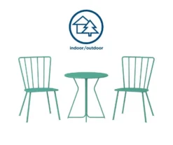 Heidi Turquoise 3-Piece Bistro Patio Furniture Set -Home Furnishing Store 810541506 4