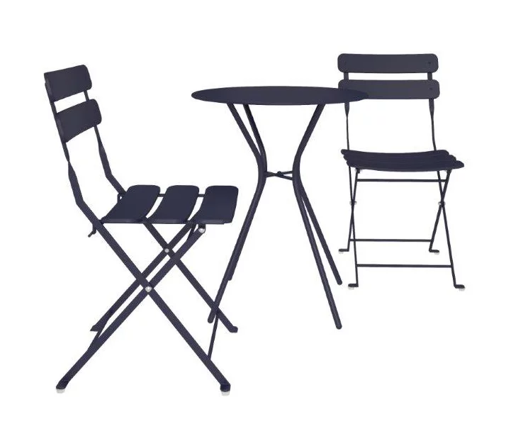 COSCO Outdoor Living Navy 3-Piece Folding Patio Seating Set 3 COSCO Outdoor Living Navy 3-Piece Folding Patio Seating Set - Image 3