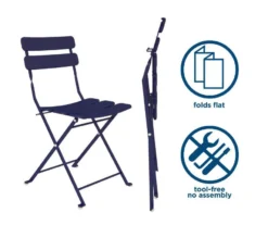 COSCO Outdoor Living Navy 3-Piece Folding Patio Seating Set 9 COSCO Outdoor Living Navy 3-Piece Folding Patio Seating Set -Home Furnishing Store 810541509 4