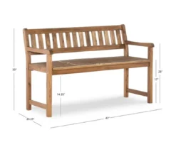 Flint Acorn Wood Patio Bench -Home Furnishing Store 810541695 A8