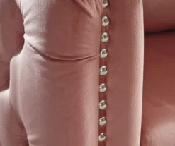 Lizmont Blush Tufted Velvet Accent Chair -Home Furnishing Store 810542292 6