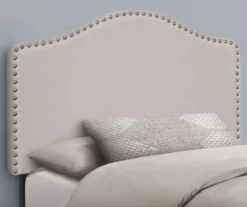 Monarch Linen Nailhead Trim Headboard 23 Monarch Linen Nailhead Trim Headboard -Home Furnishing Store 810542522 1
