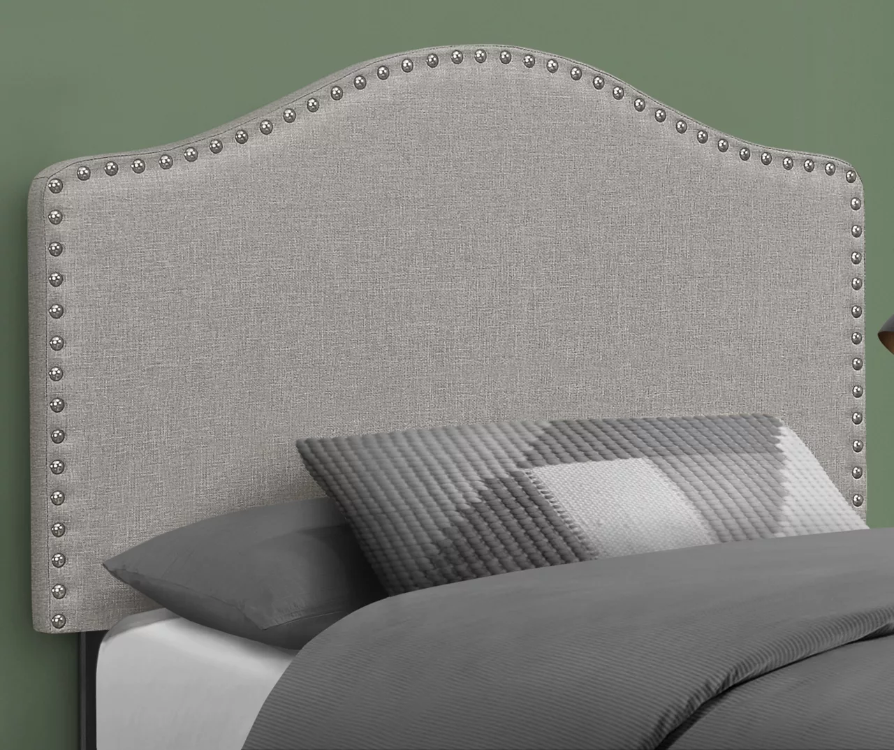 Monarch Linen Nailhead Trim Headboard 1 Monarch Linen Nailhead Trim Headboard