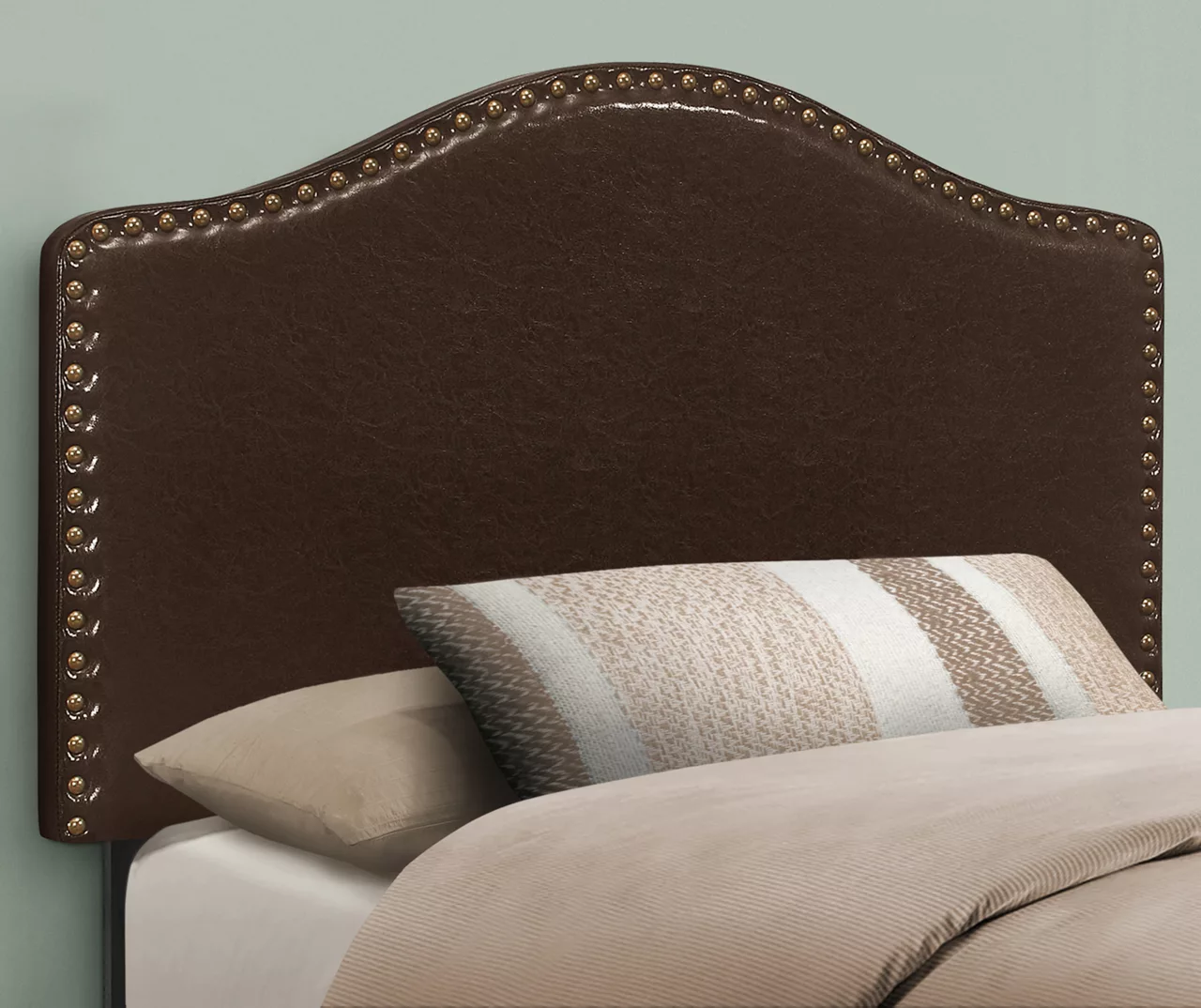 Monarch Faux Leather Button Tufted Headboard 7 Monarch Faux Leather Button Tufted Headboard - Image 7