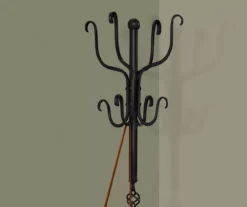 Black 8-Hook Traditional Hammered Metal Coat Rack -Home Furnishing Store 810542529 3
