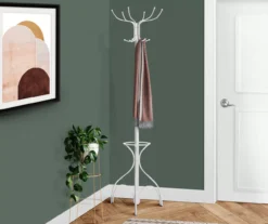 Monarch Metal 12-Hook Coat Rack With Umbrella Holder