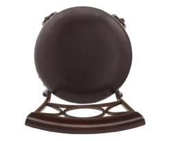 Memphis Black Metal & Brown Faux Leather Circle Back Bar Stool -Home Furnishing Store 810543052 A4 6