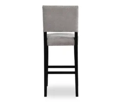 Marianna Dark Gray Washed Upholstered Velvet Bar Stool -Home Furnishing Store 810543063 5